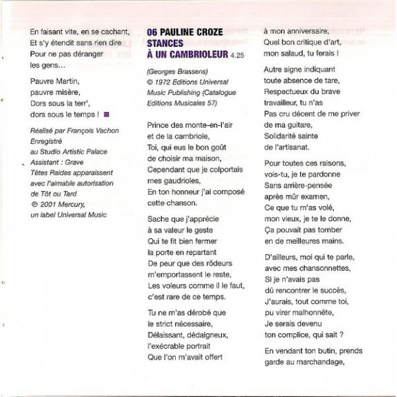 Putain De Toi - Un Hommage À Brassens
