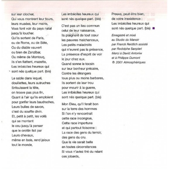 Putain De Toi - Un Hommage À Brassens